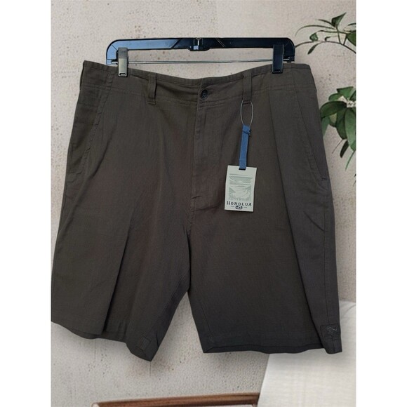 Honolua High-Rise 5 Pocket Bermuda Shorts Women’s Size 36 Flat Front Brown - Picture 1 of 14